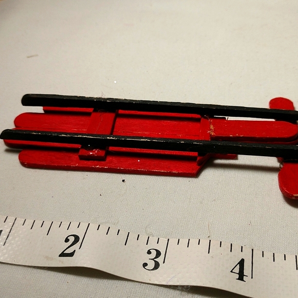 Vintage Wood Christmas Ornaments Set of 6 - Picture 4 of 12